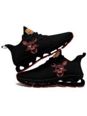 Five Nights at Freddy’s Foxy Men’s Sneakers – Size 40 – Black/Red – Lightweight